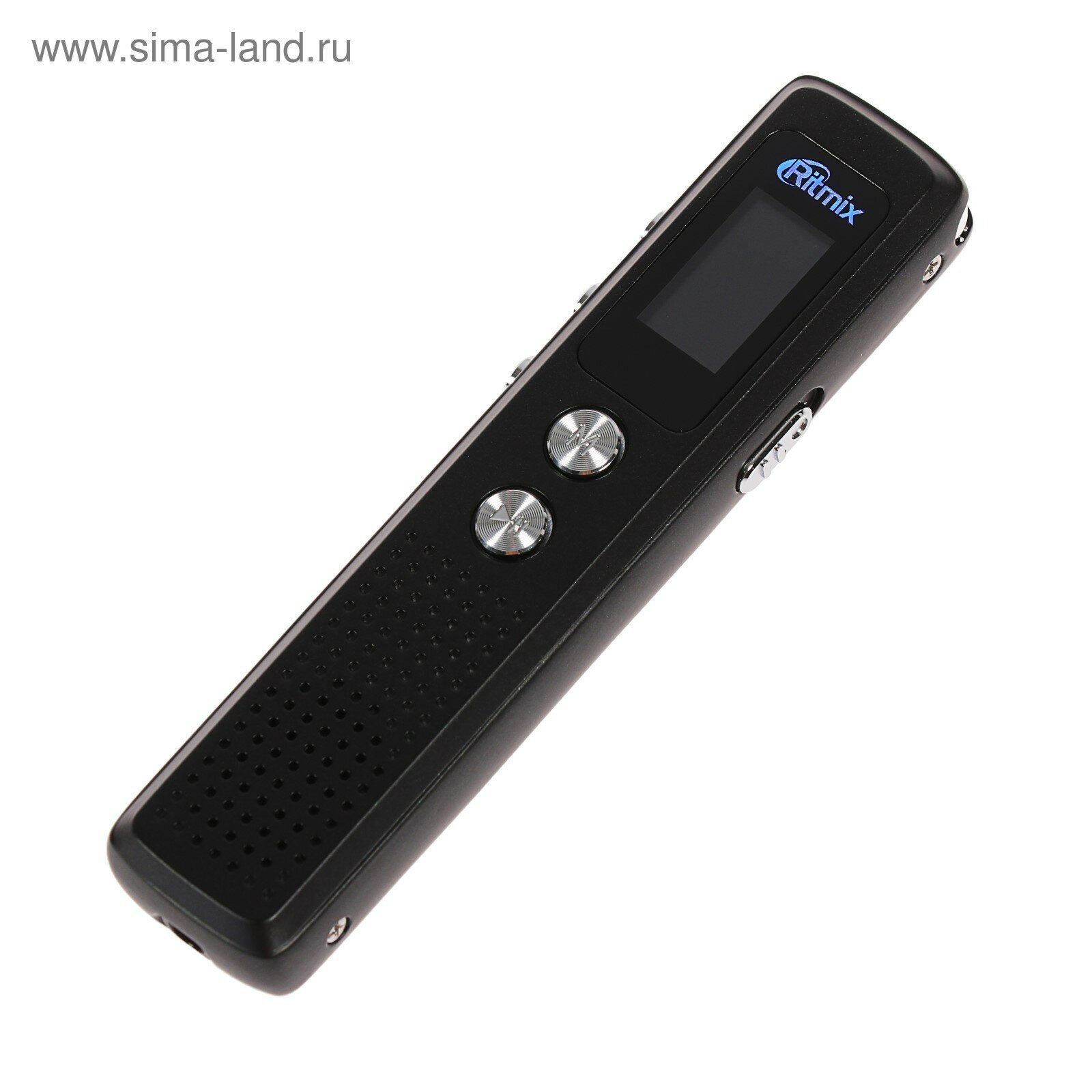 Диктофон RR-120 4GB, MP3/WAV, дисплей, металл корпус, черный