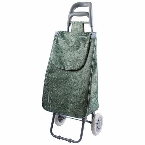 Сумка-тележка тележка для багажа Рыжий кот, 28х96х37 см, зеленый