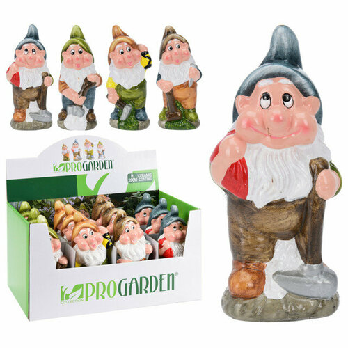 Фигура садовая гном 20см керамика в асс-те 1917₽