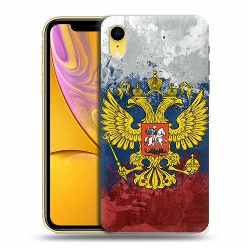 Дизайнерский силиконовый чехол для Iphone Xr Российский флаг