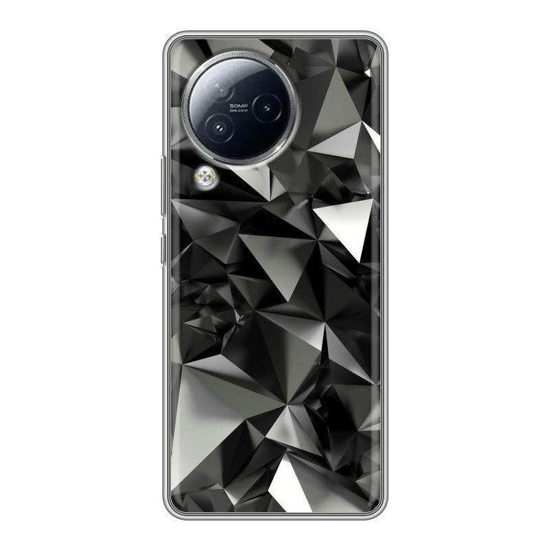 Дизайнерский силиконовый чехол для Сяоми Сиви 3 / Xiaomi Civi 3 Черные кристаллы