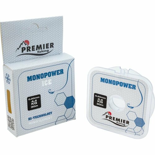 леска premier fishing monopower ice 0 30мм 30м clear nylon pr mi t 030 30 Леска Premier fishing MONOPOWER ICE PR-MI-T-020-30