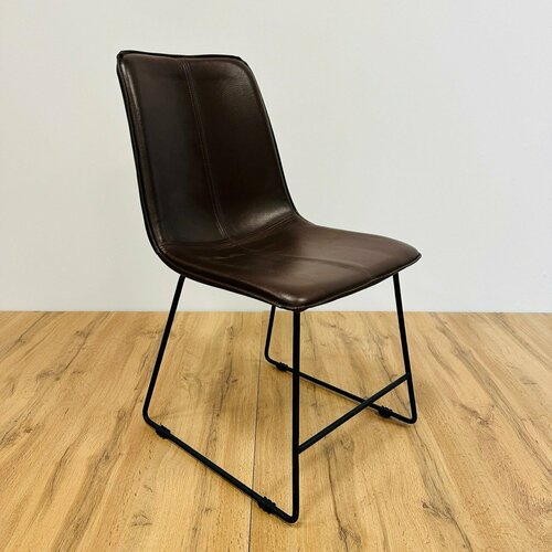 Стул обеденный обитый экокожей на металичских ножках TS-20080-A