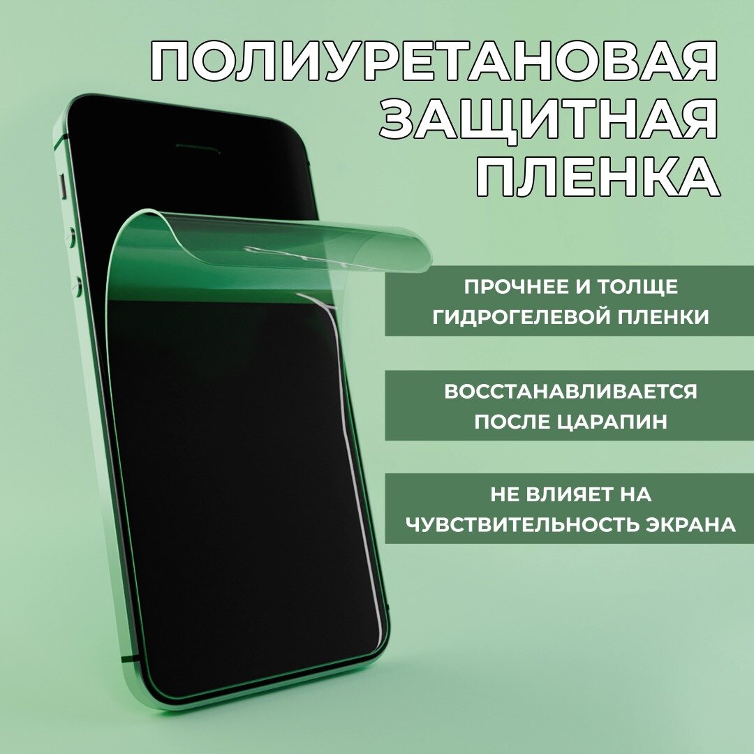 Полиуретановая защитная пленка для POCO M4 Pro / Противоударная бронированная пленка / Самовосстаналивающаяся