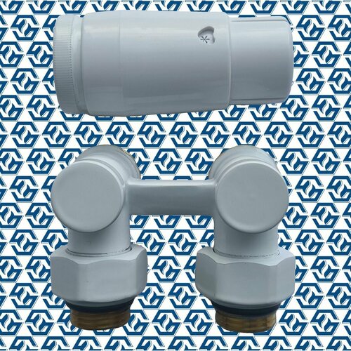 Узел нижнего подключения угловой HS Mini Heart ВН34 x НР34 с термостатической головой RAL 9016 5340₽