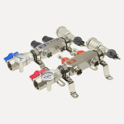 Изображение товара Коллекторная группа TIM с расходомером и термостатом 1-3/4 дюйма