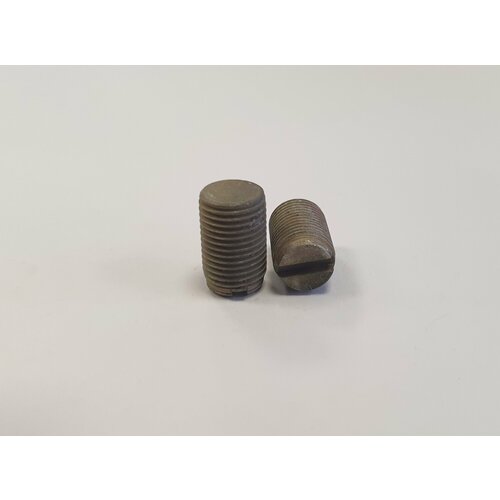 Винт установочный DIN 551 М 10х16 прямой шлиц цинк шаг 1, 10 шт