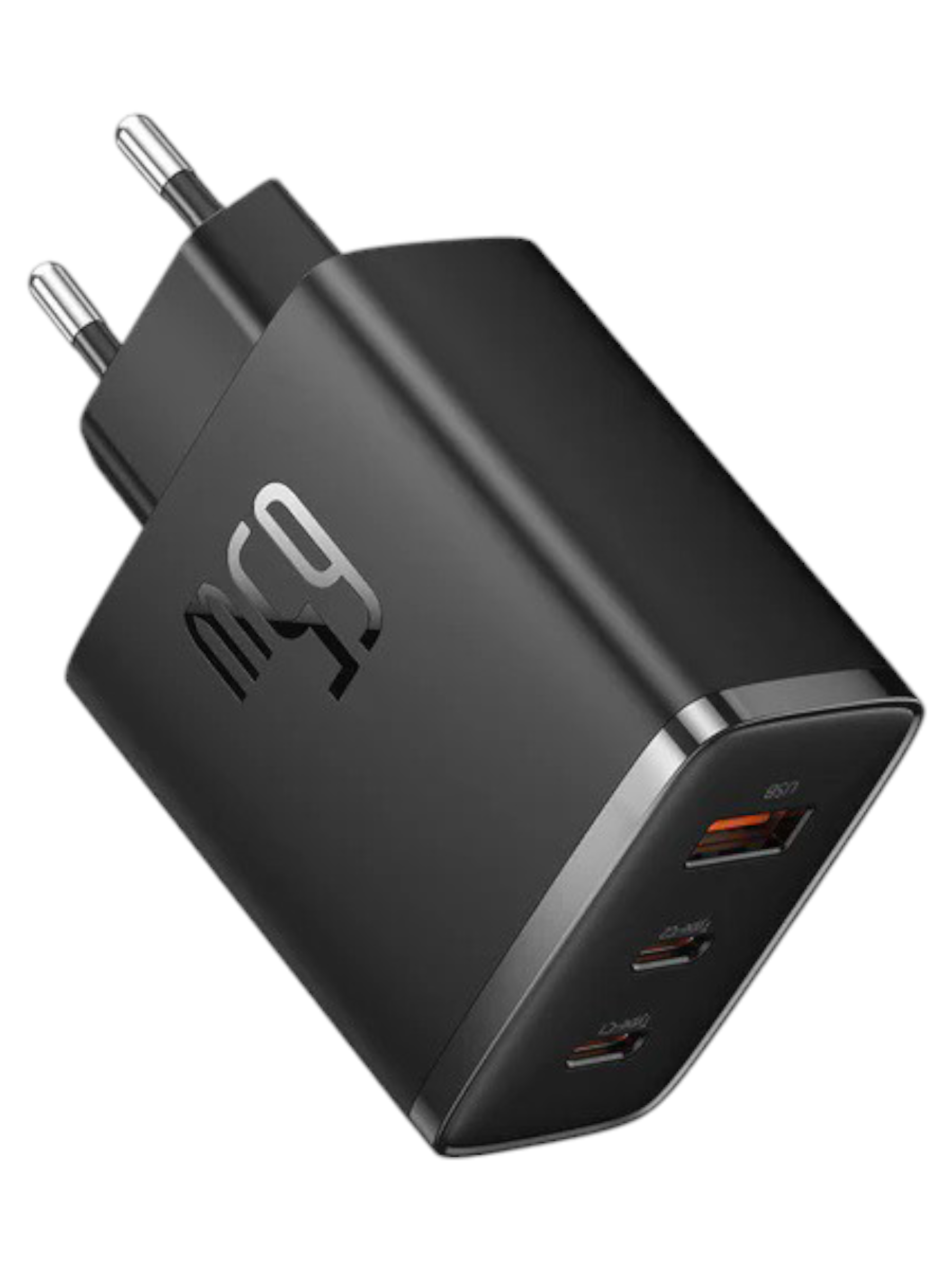 Сетевое зарядное устройство Baseus Cube Pro USB-C*2+A, 65W (черный) (P10152301113-00) — фото 1
