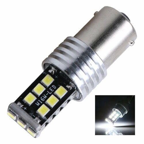 1156 BA15S P21W автомобильная светодиодная лампа 1157 Bay15d T20 7443 2835 15SMD лампы для автомобильных поворотников стоп-сигналов лампа Янтарная без гипер-вспышки white 7443 134₽