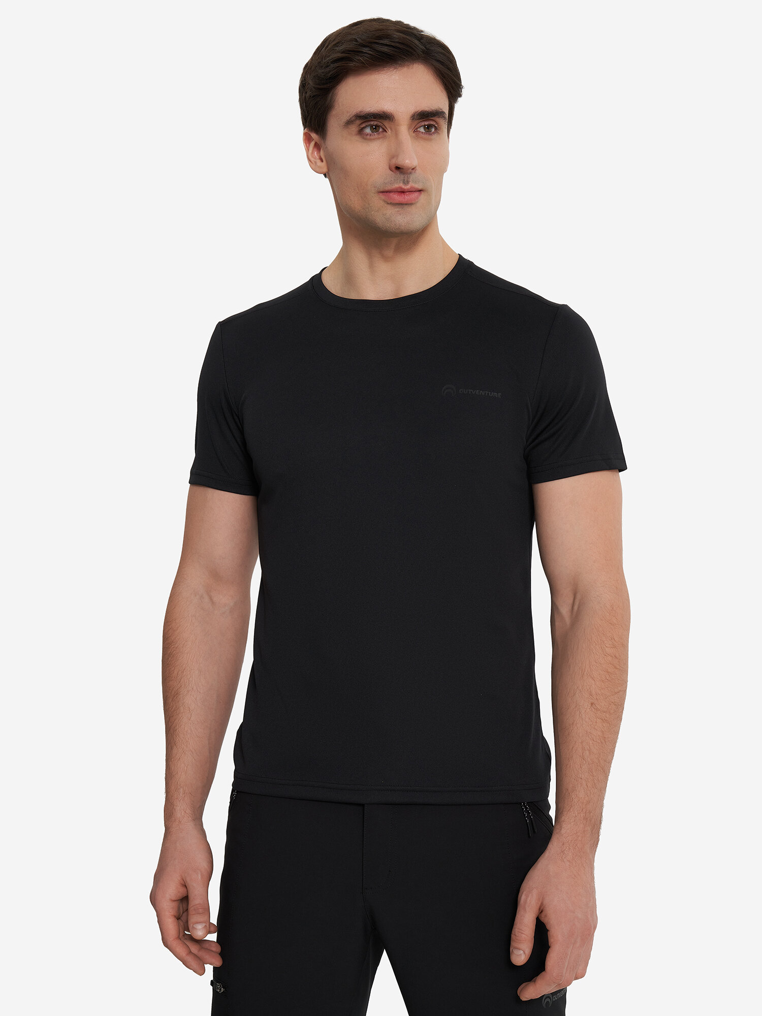 Футболка OUTVENTURE Hiking Men's T-Shirt, размер 54, черный — фото 1