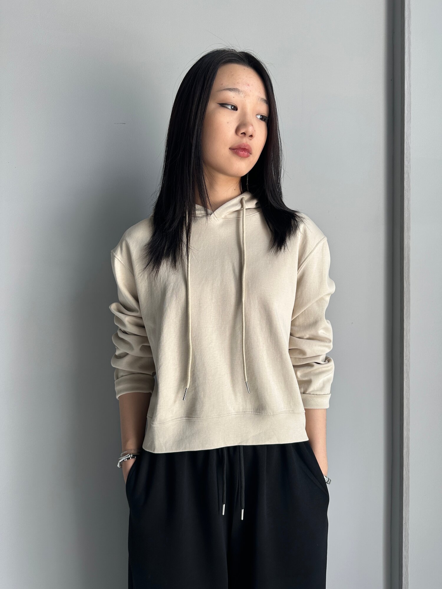 Худи INK Хаки, черный, бежевый, размер Std, , бежевый — фото 1