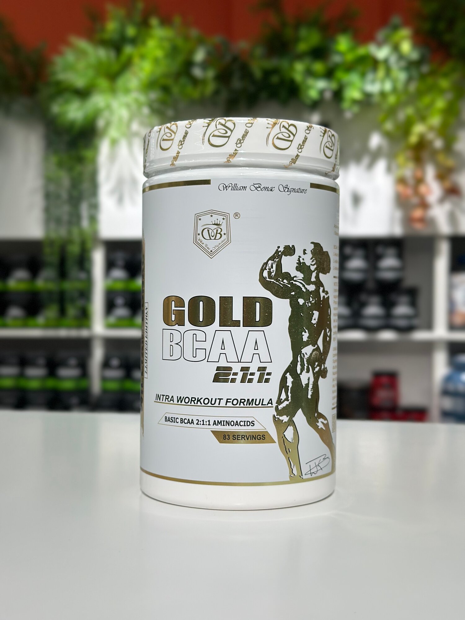 BCAA William Bonac Gold, изолейцин, лейцин, валин, 500 г, 83 порции