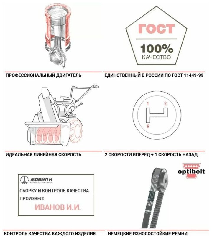 Мотоблок бензиновый Мобил К МКМ-3 ПРО MBK0018443 653 лс