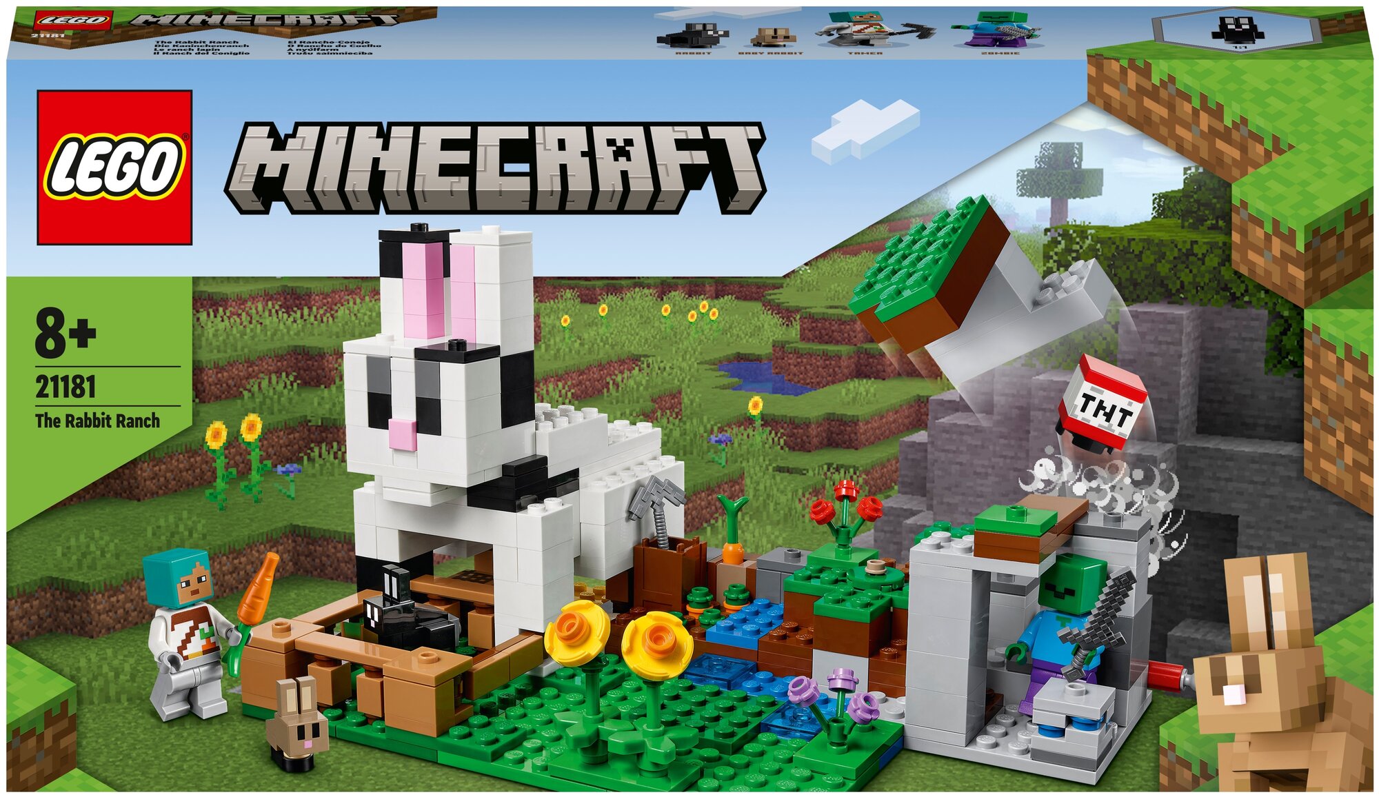 Конструктор Lego Minecraft Кроличье ранчо, - фото №1