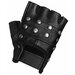 Перчатки кожаные с обрезанными пальцами RockMerch 018 с клёпками р-р. L