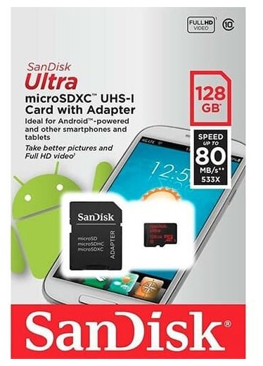 SanDisk microSDXC 128Gb UHS-I Ultra