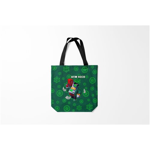 фото Сумка-шоппер / 40х40 см / геймерам / brawl stars atm rico burnettie