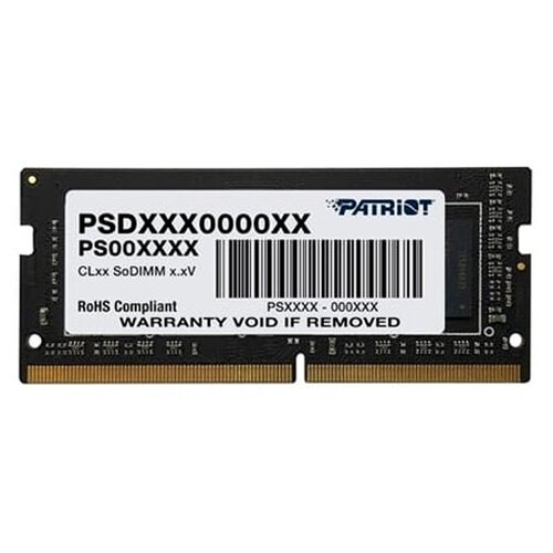 Оперативная память 4Gb DDR4 2666Mhz Patriot Signature SO-DIMM (PSD44G266681S) память оперативная ddr4 patriot signature sl premium 4gb 2666mhz psp44g266681h1