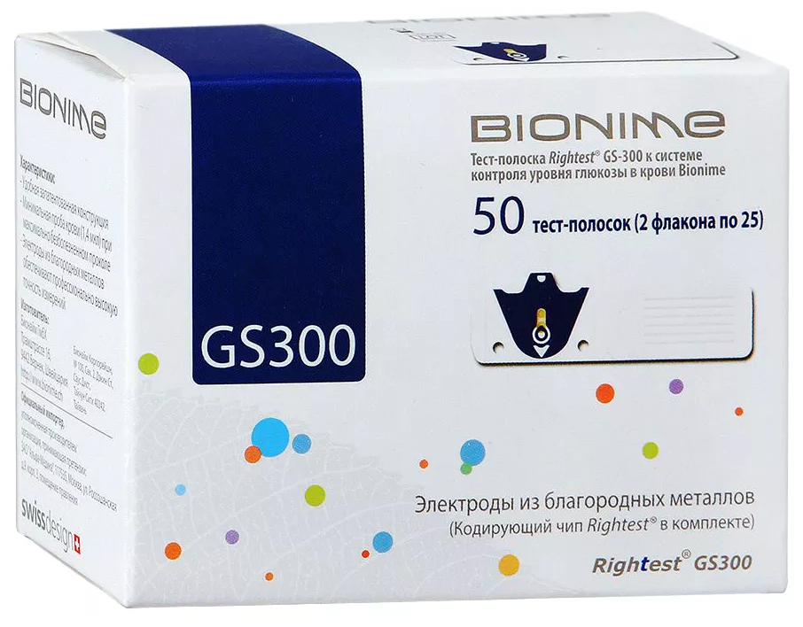 Тест-полоски Bionime Rightest GS300 №50