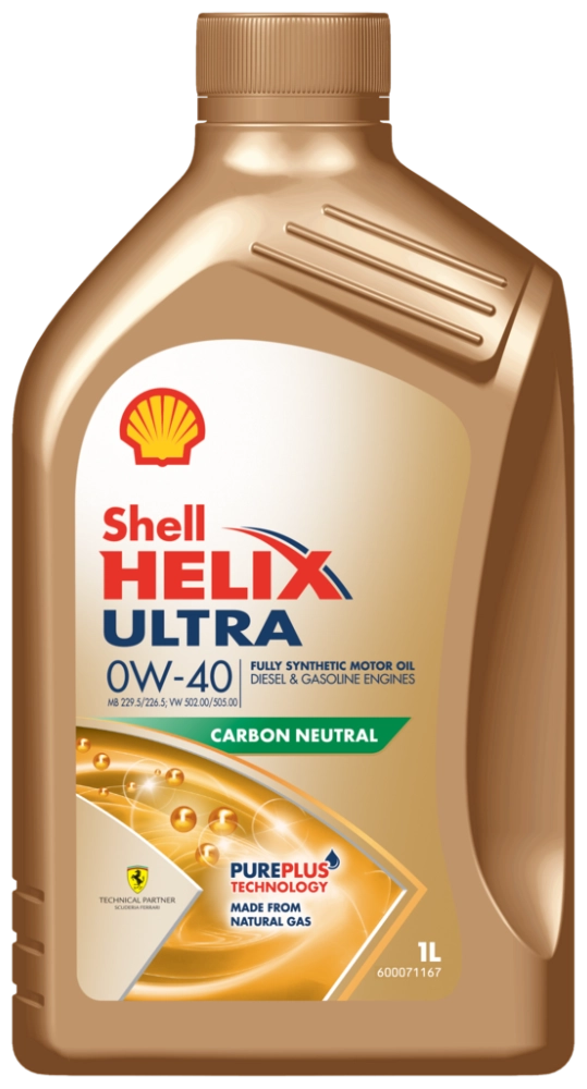 Моторное масло Shell HELIX ULTRA 0W-40 Синтетическое 1 л.