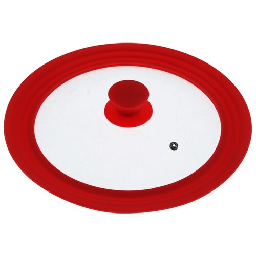 фото Крышка buta sr1-161820 с силиконовым ободом, для сковороды и кастрюли, универсальная. 3 размера (16-18-20 см). цвет: красный