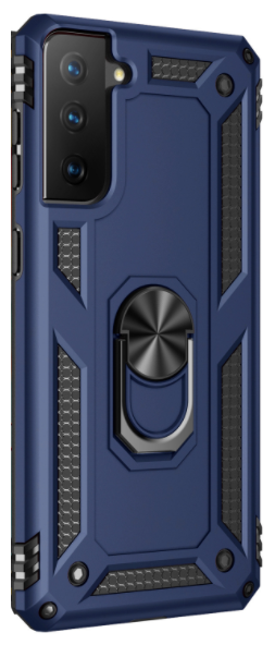 Чехол-бампер MyPads для Samsung Galaxy S21 (SM-G991) противоударный усиленный ударопрочный синий