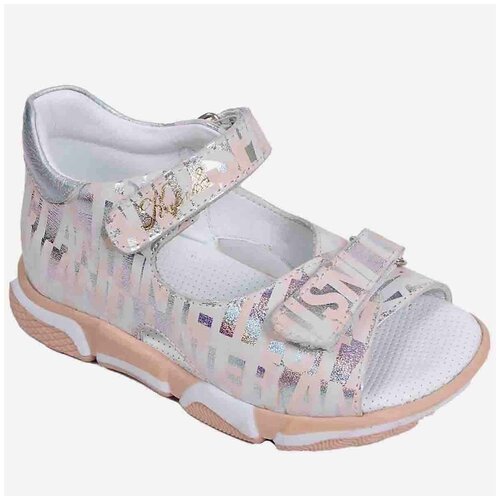 фото Сандалии для девочек kapika 31710т-2 серебряный-розовый, размер 21