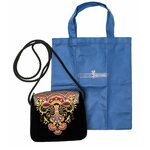 Торжокские золотошвеи Бархатная сумочка «Цветочная рапсодия» - изображение