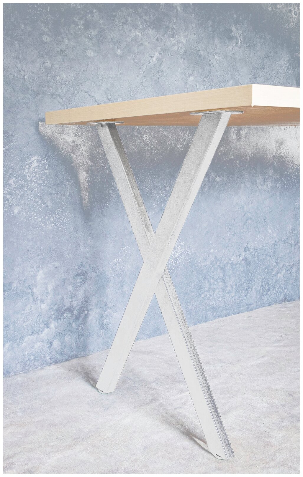 Подстолье, опора для стола "Лофт Х" 71х55 см, белый, 1 шт - фотография № 2