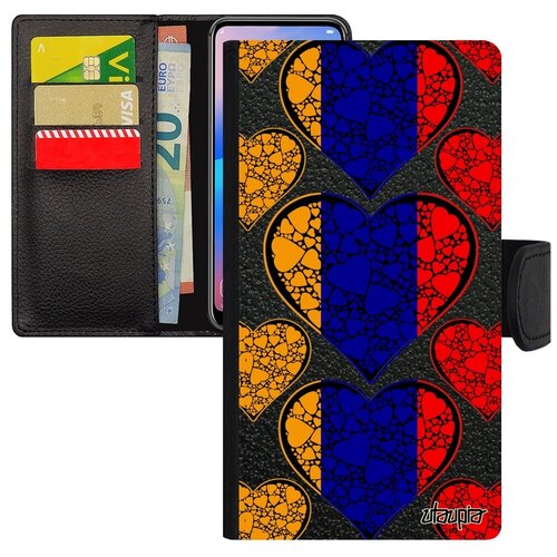 фото Ударопрочный чехол книжка на смартфон // iphone 7 // "флаг армении с сердцем" туризм патриот, utaupia, цветной