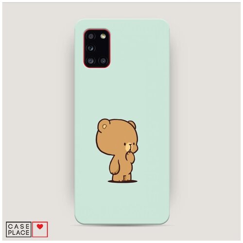 фото Чехол пластиковый samsung galaxy a31 бурый мишка case place