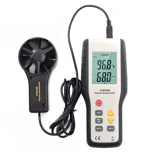 Анемометр HT-9819. Термоанемометр цифровой датчик скорости ветра, тестер скорости воздуха, анемометр, анемометр ветромер подарочная упаковка
