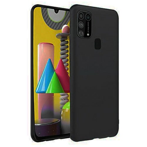 фото Силиконовая накладка тонкая 0.33 мм для samsung m31 черный opt-mobile