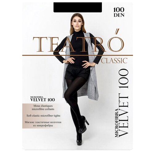 Театро (Teatro). Колготки Velvet 100 nero 4.