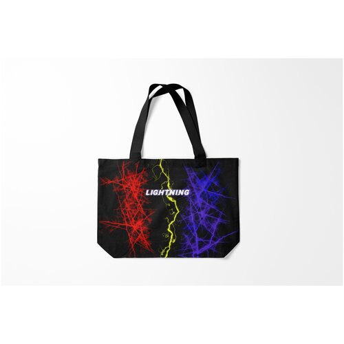 фото Сумка-шоппер / 46х35 см / популярные иллюстрации / астрономия космос lightning молния burnettie