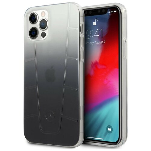 фото Чехол cg mobile mercedes pc/tpu transparent line embossed 1 hard для iphone 12 pro max, цвет черный градиент (mehcp12lclgbk)