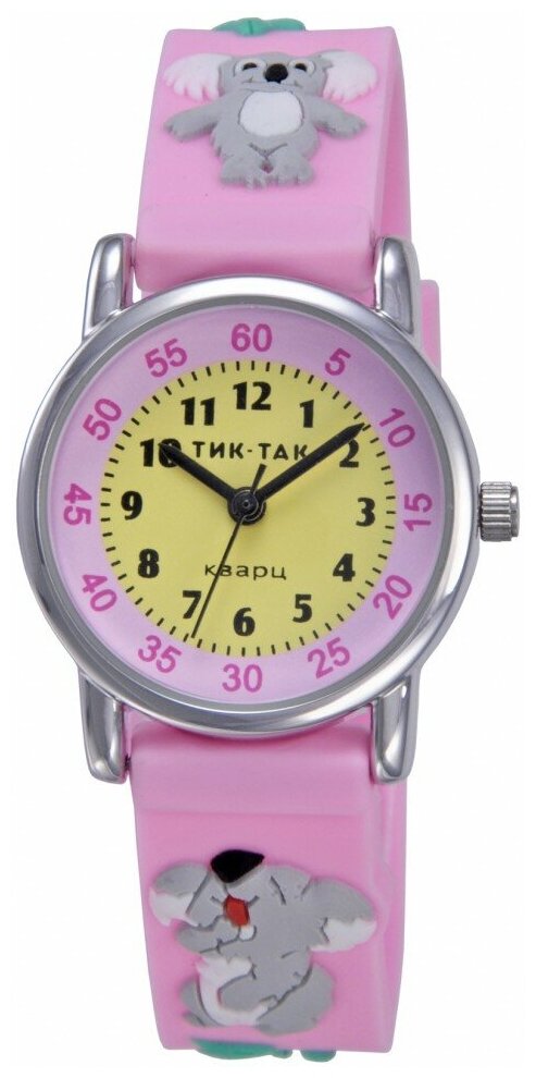 Наручные стрелочные часы (Тик-Так Н101-2 розовая коала)