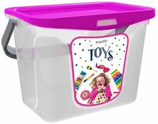 Емкость для игрушек Toys 6 л, фуксия BEROSSI (Изд. из пластм. Размер 287 * 200 * 200 мм) (АС36058000)