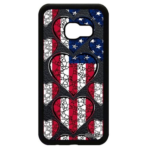 фото Противоударный чехол для смартфона // galaxy a3 2017 // "флаг соединенных штатов с сердцем" туризм любовь, utaupia, цветной