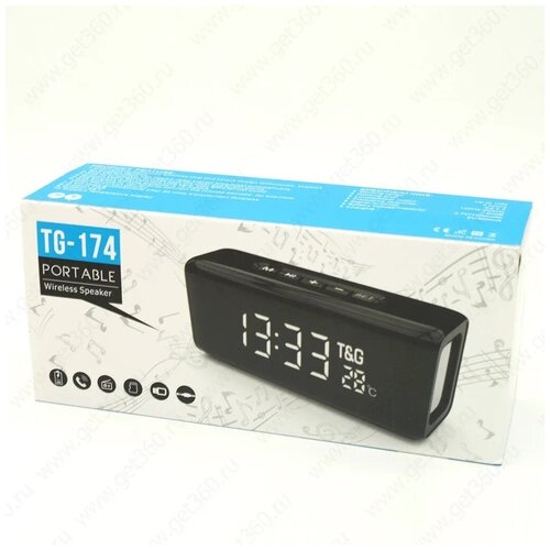 Беcпроводная портативная колонка T G TG-174 с часами 129800₽