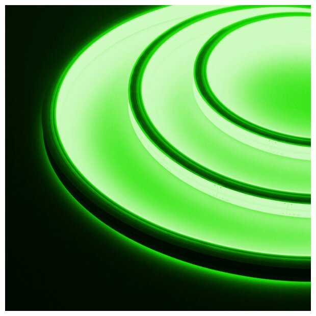 Гибкий неон ARL-MOONLIGHT-1213-TOP 24V Green (Arlight, 8 Вт/м, IP67)