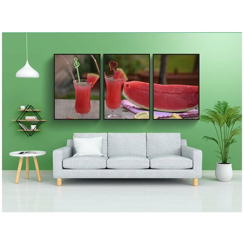 фото Набор модулных постеров для интерьера "фрукты, еда, напиток" 60x90 см. в тубусе, без рамки lotsprints