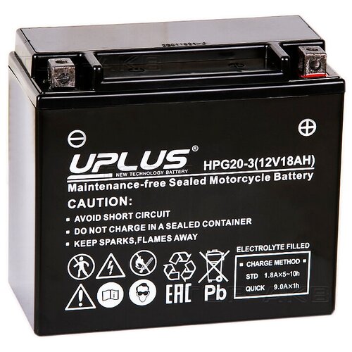 Аккумулятор мото Uplus EB20H-3 (YTX20L-BS) AGM