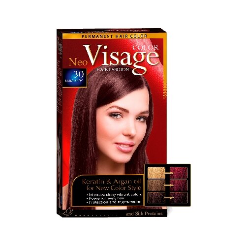 Купить COLOR Visage Стойкая крем-краска для волос, 30 Бургунд / Burgundy, 50 мл
