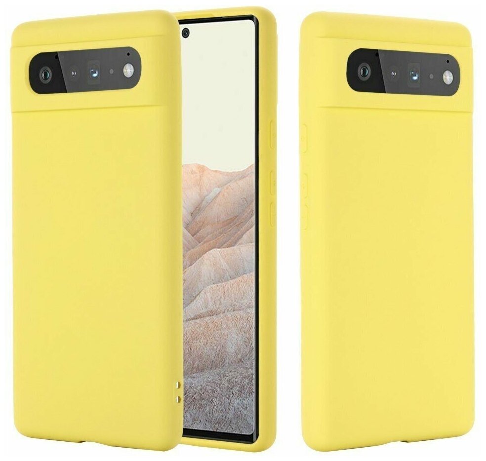 фото Силиконовый чехол Mobile Shell для Google Pixel 6 (желтый)
