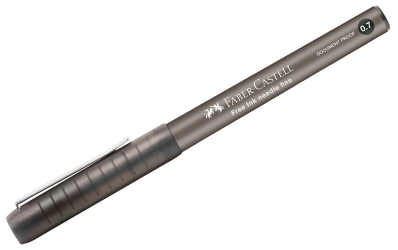 Ручка-роллер Faber-Castell "Free Ink Needle" черная, 0,7мм, одноразовая, 12 шт.