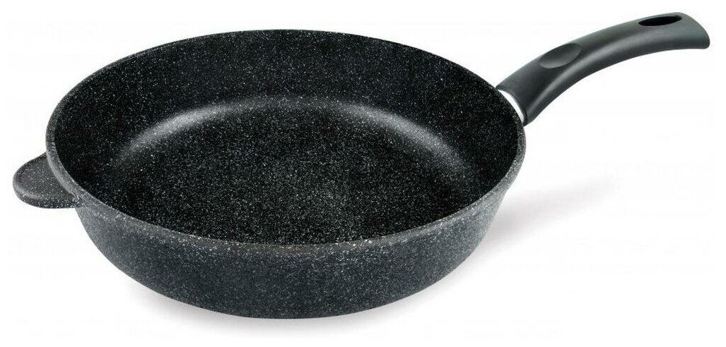 Сковорода Нева металл посуда Черный Гранит 18128, 28см, без крышки, черный