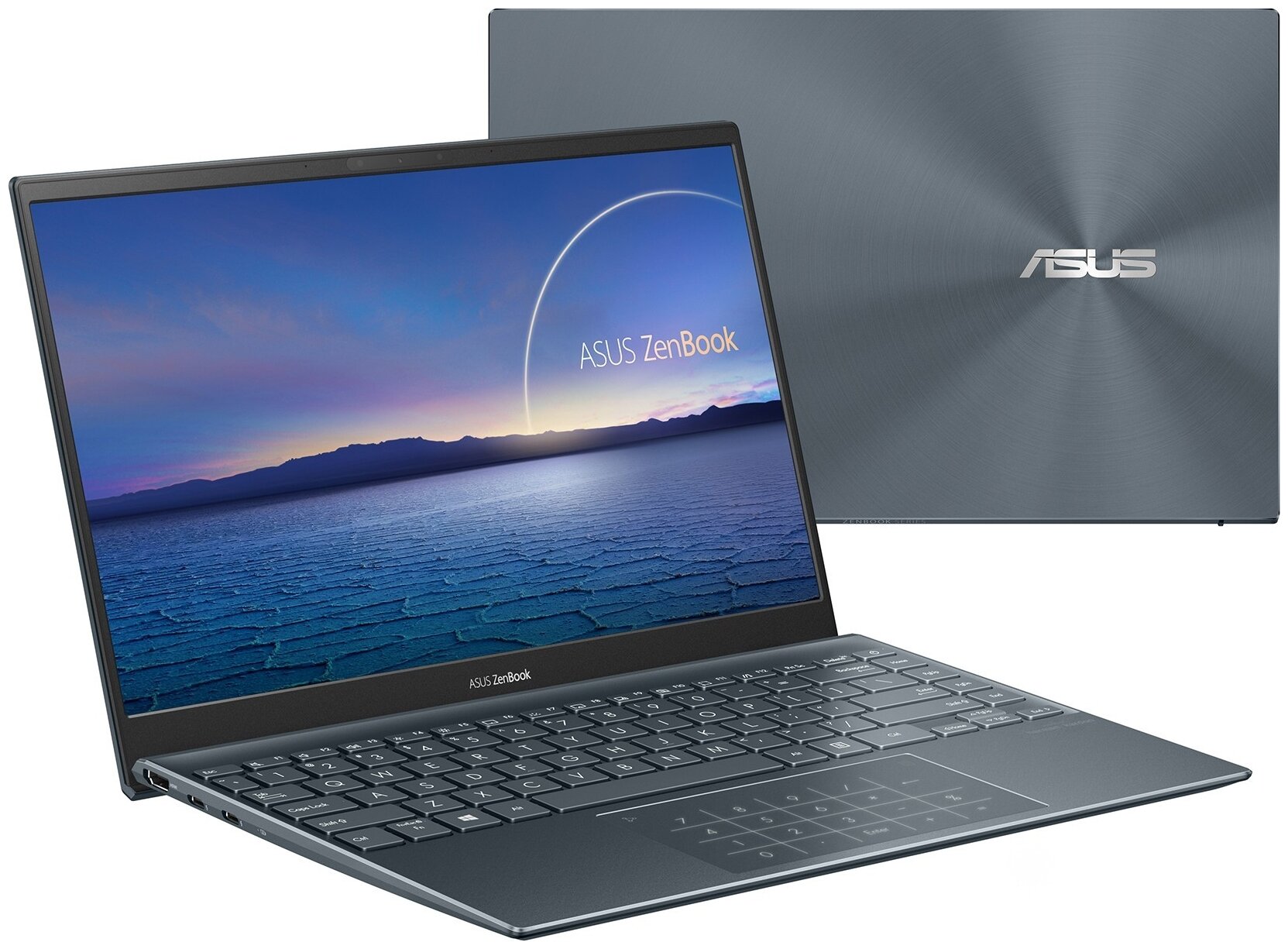 Ноутбук Asus Zenbook UX425EA-KI965W Core i5 1135G7 16Gb SSD512Gb Intel Iris Xe graphics 14 IPS FHD 1920x1080 Windows 11 Home grey WiFi BT Cam Bag