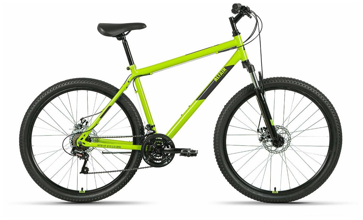 Велосипед горный хардтейл ALTAIR MTB HT 27,5 2.0 D 19" (2022), 19" зеленый/чёрный