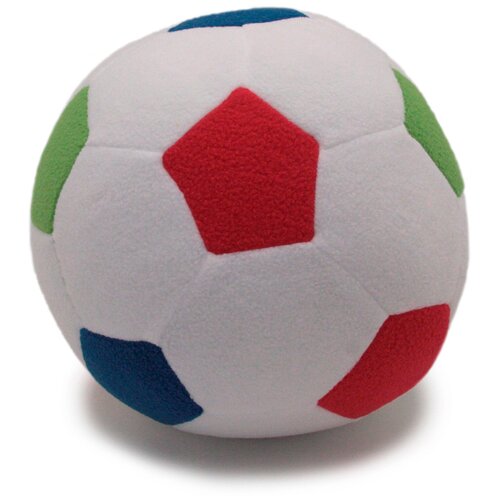 игрушка мяч футбольный от сarolon мягкая игрушка для детей Мягкая игрушка Magic Bear Toys Мяч мягкий цвет белый, мультиколок 23 см